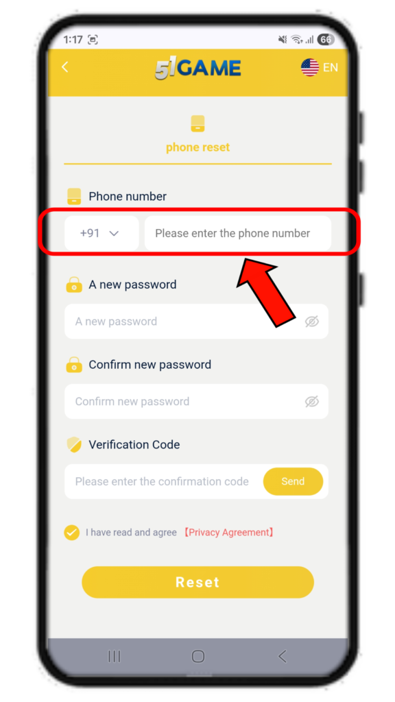 51Game Forgot password